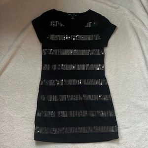 Girls Black Sequin Dress